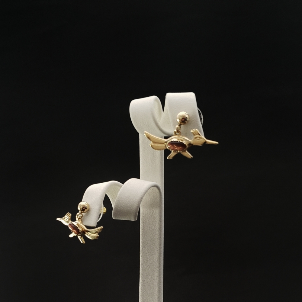 Vintage Road Runner with Goldstone earrings - Picture 9 of 9